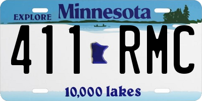 MN license plate 411RMC