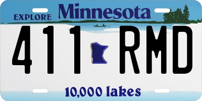 MN license plate 411RMD