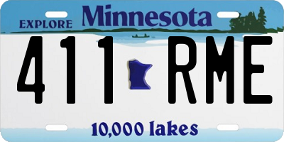 MN license plate 411RME