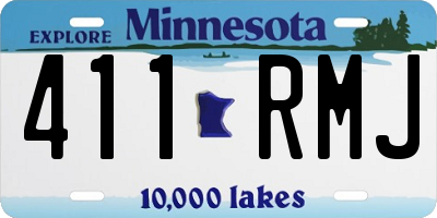 MN license plate 411RMJ