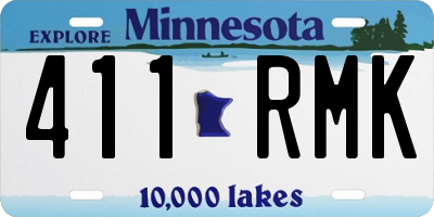 MN license plate 411RMK