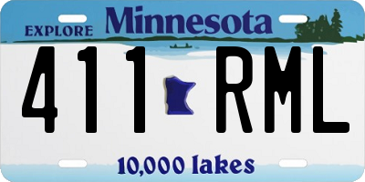 MN license plate 411RML