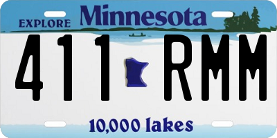 MN license plate 411RMM