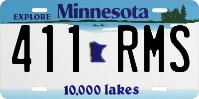 MN license plate 411RMS
