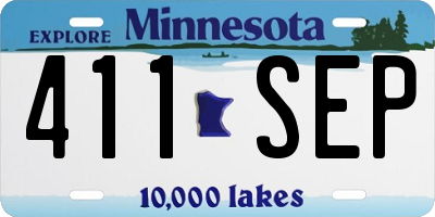 MN license plate 411SEP