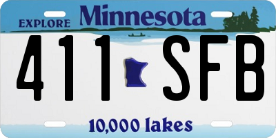 MN license plate 411SFB