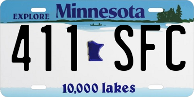 MN license plate 411SFC