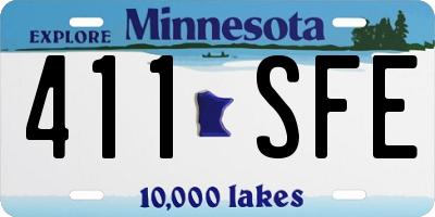 MN license plate 411SFE