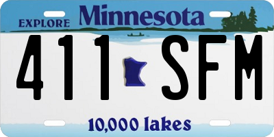 MN license plate 411SFM
