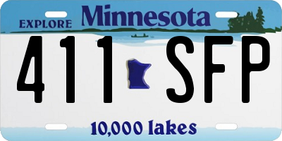 MN license plate 411SFP
