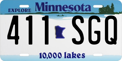 MN license plate 411SGQ