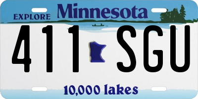 MN license plate 411SGU