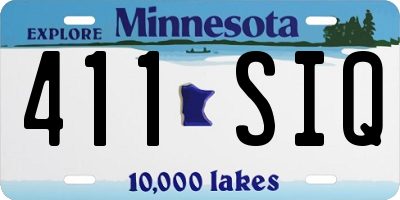 MN license plate 411SIQ