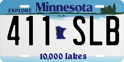 MN license plate 411SLB