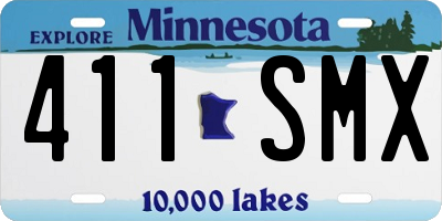 MN license plate 411SMX
