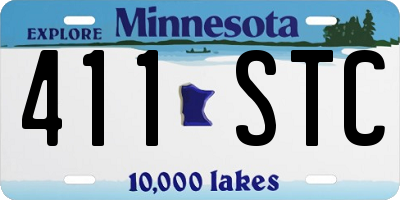 MN license plate 411STC