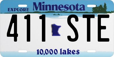MN license plate 411STE