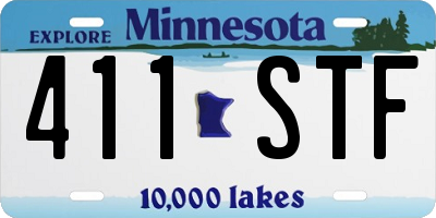 MN license plate 411STF
