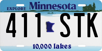 MN license plate 411STK