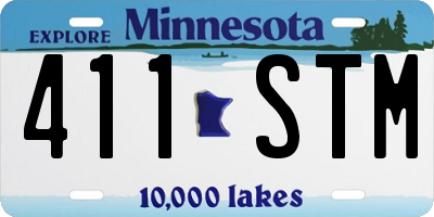 MN license plate 411STM