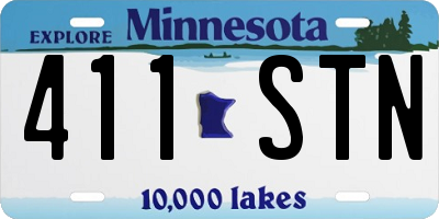 MN license plate 411STN