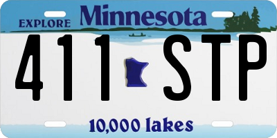 MN license plate 411STP