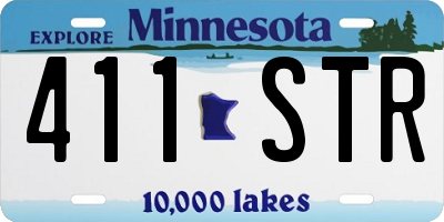 MN license plate 411STR