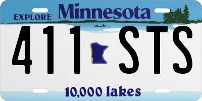 MN license plate 411STS