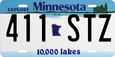 MN license plate 411STZ
