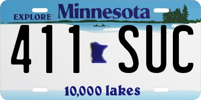 MN license plate 411SUC