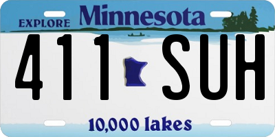 MN license plate 411SUH
