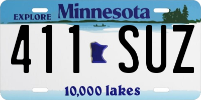 MN license plate 411SUZ