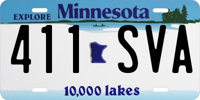 MN license plate 411SVA