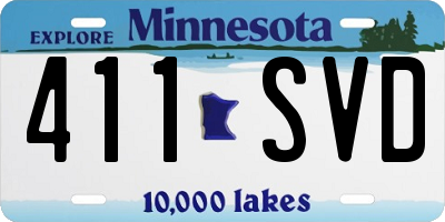 MN license plate 411SVD