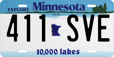 MN license plate 411SVE