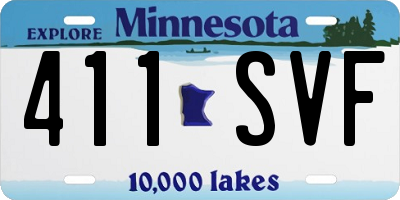 MN license plate 411SVF