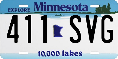 MN license plate 411SVG