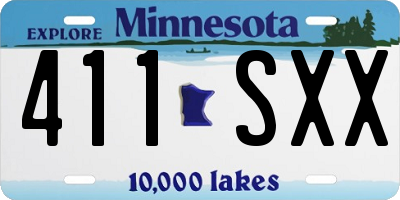 MN license plate 411SXX
