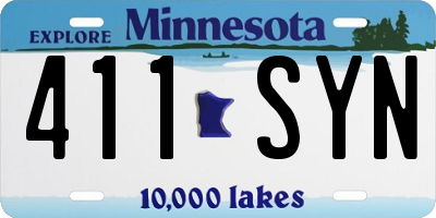 MN license plate 411SYN