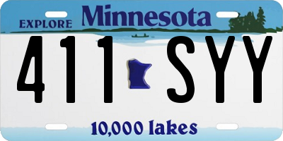 MN license plate 411SYY