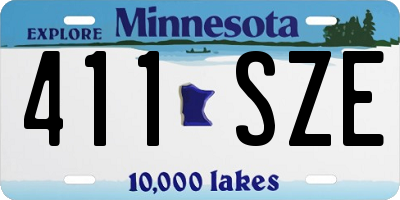 MN license plate 411SZE