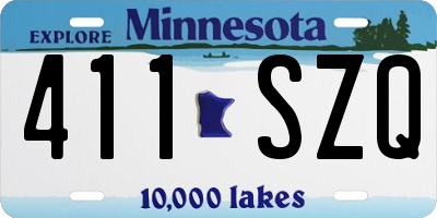 MN license plate 411SZQ