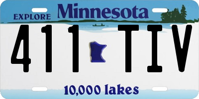 MN license plate 411TIV