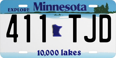 MN license plate 411TJD