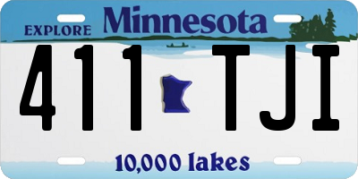 MN license plate 411TJI