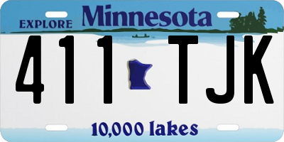 MN license plate 411TJK