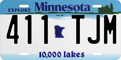 MN license plate 411TJM