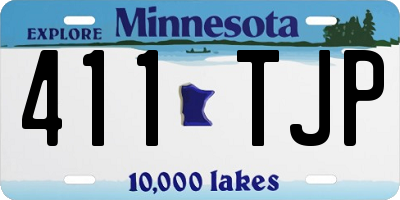 MN license plate 411TJP