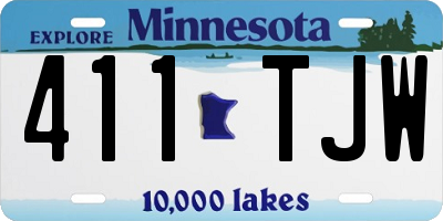 MN license plate 411TJW