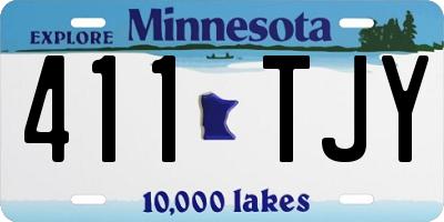 MN license plate 411TJY